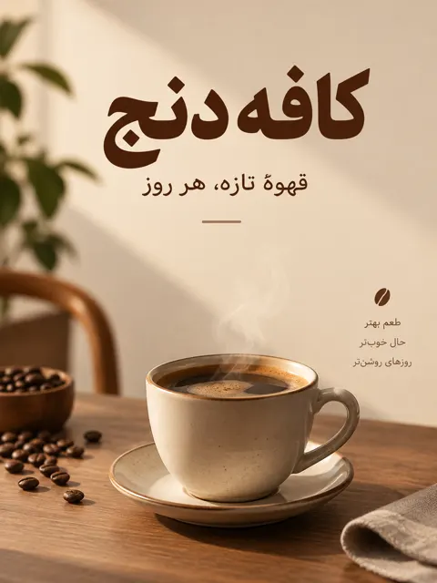نمونهٔ واقعی قالب پوستر با نوشتهٔ فارسی